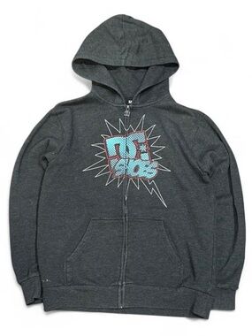 Y2K DC Shoes Skater Graphic Zip Up Hoodie